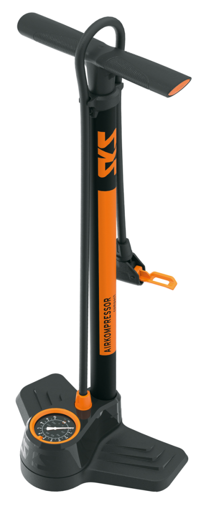 SKS Standpumpe Airkompressor compact 10.0 Stahl Multi Valve mit Manometer