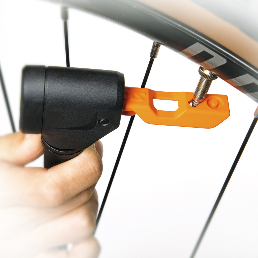 SKS Standpumpe Air-X-Plorer 10.0 Stahl Multi Valve schwarz/orange