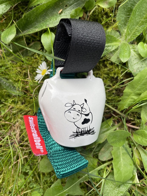 swisstrailbell Bikeglocke Kuh Happy Band dunkelgrün