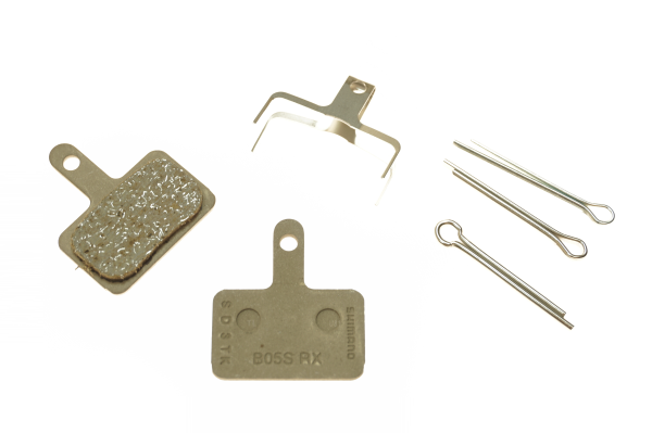 Shimano Bremsbeläge B05S Kunstharz (Resin) mit Feder und Sicherungsclip
