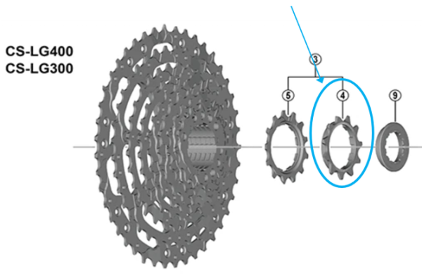 Shimano Zahnkranz CS-LG400 11 Zähne