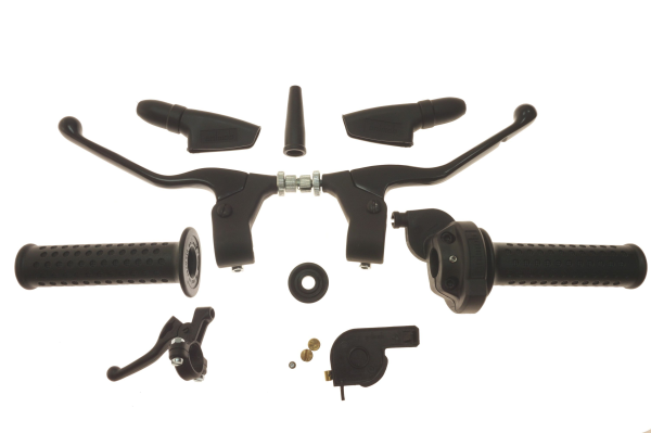 Domino Commandos Kurzgasdrehgriff-Set mit Bremsgriffen und Dekohebel