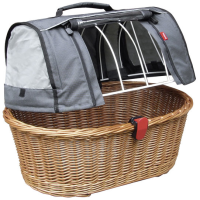 KlickFix Doggy Basket Hundekorb 40 Liter mit Verdeck und GTA-Kupplung