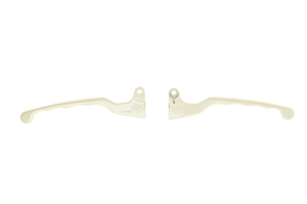 Domino Bremshebel-Set links + rechts Piaggio Ciao / SI Alu weiss