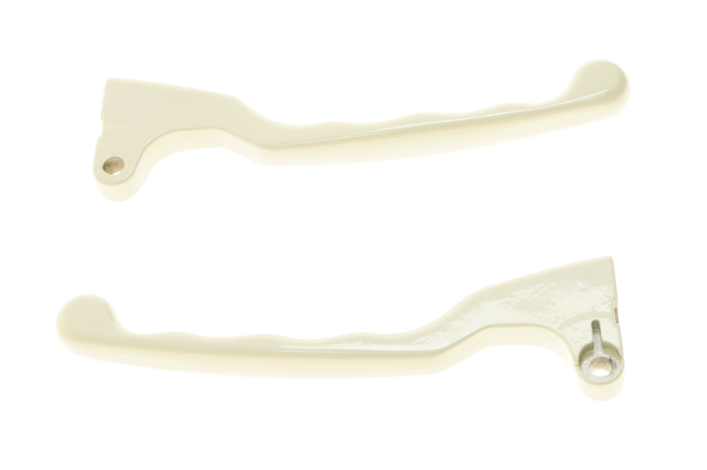 Domino Bremshebel-Set links + rechts Piaggio Ciao / SI Alu weiss