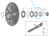 Shimano XTR CS-M9100 Zahnkranz-Set 10/12 Zähne 12-fach silber